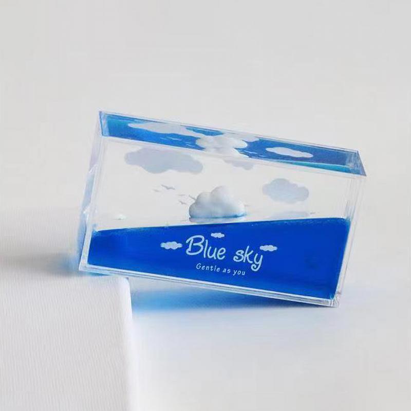 Cruise Fluid Model Relaxing Fluid Cloud Drift Bottle Decor Collectible Figurines Children Adults Tabletop Ornaments for home