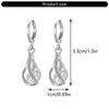 Rotating Water Drop Dangle Earrings Party Jewelry Copper Texture for Enhancing Elegances for Office or Party Setting