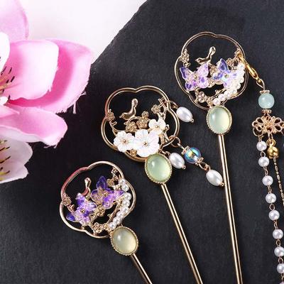 Elegant Hanfu Decoration Tassel Exquisite Headdress Ancient Hair Stick Women Tassel Hair Stick Chinese Style Hair Fork