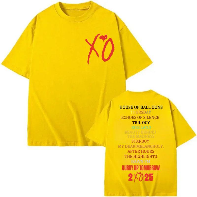 Rapper The Weeknd Tour T-shirt Music Album Merch T Shirts Men's Women's Y2k Clothing Fashion T-shirts Streetwear