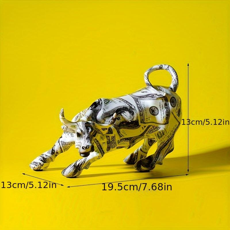 Byk z Wall Street Zwierzę Rzeźba z żywicy Rzemiosło Ozdoby, Nowoczesny Dom Salon Szafka TV Biuro Dekoracja na biurko Prezent