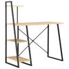 Day and Night - Day and Night Desk with Oak and Black Shelving 102x50x117 Cm