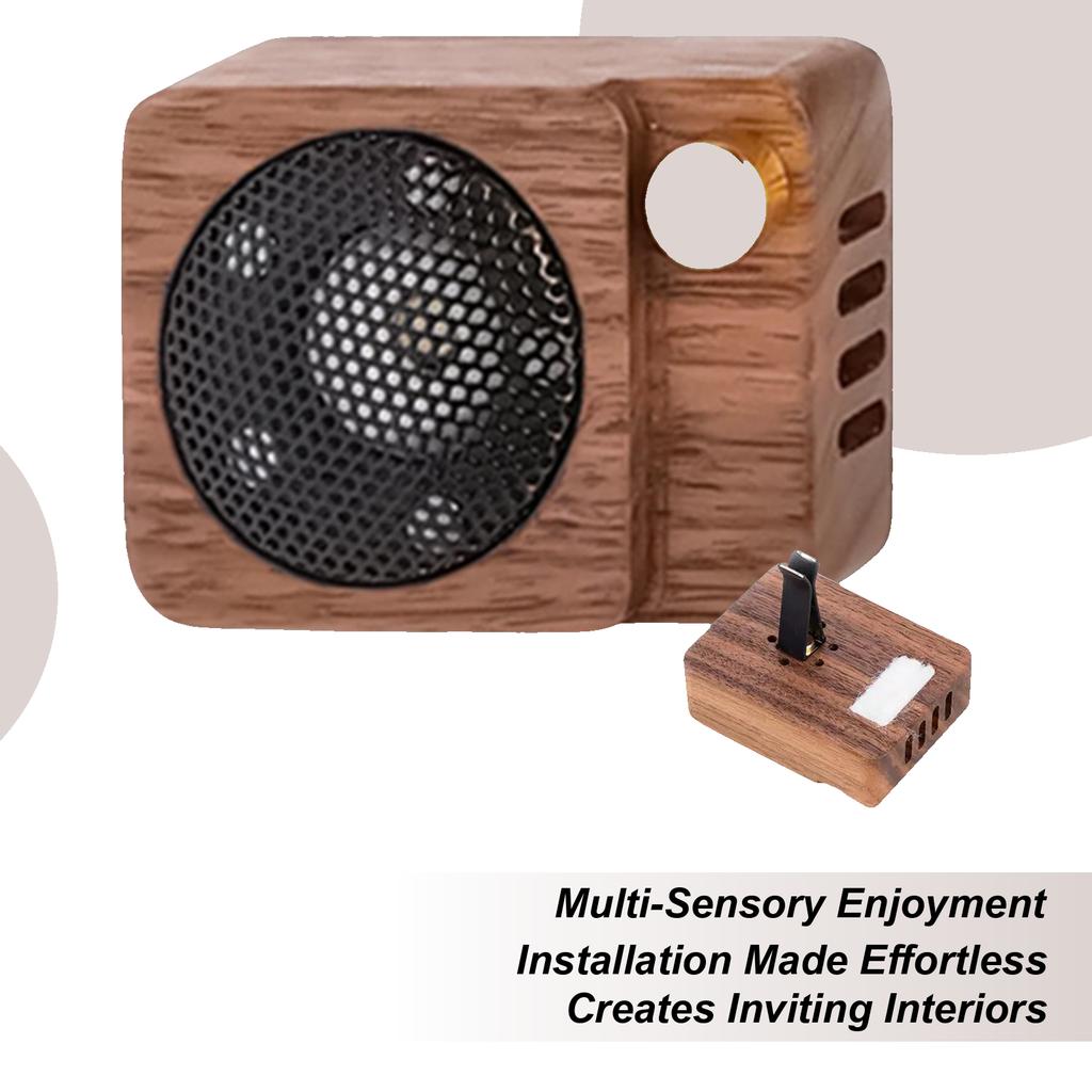 Car Fragrance Outlet Aromatherapy Fragrance Perfume Wood Speaker Air Outlet Fan Creative Auto Perfume For Auto Interior Living