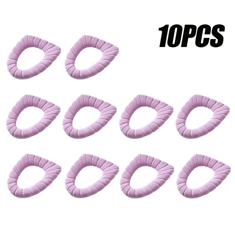 20 pezzi Cuscino per sedile WC per uso domestico Inverno Ispessito Peluche Cuscino per sedile WC Scalda sedile WC Coprisedile per WC
