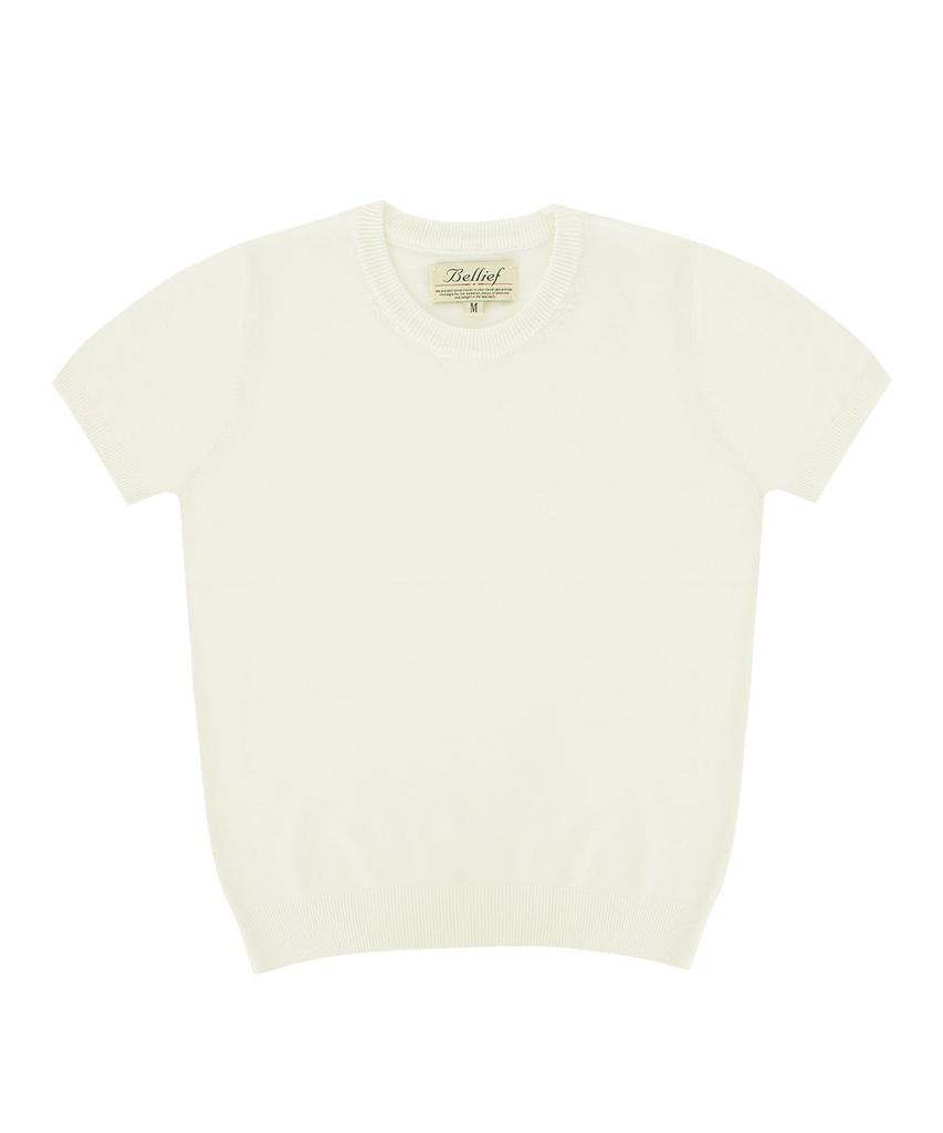BELLIEF Soft Round Neck Kint (Ivory)