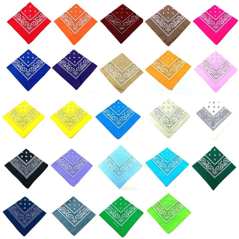 1/4/6pcs Paisley Bandana Printed Square Scarves Wristband Hair Band Neck Scarf Headwear Handkerchief Unisex Fashion Head Square