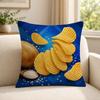 Food SSmiths Cushion Cover Soft Short Plush SkinFriendly Cushion Case for MultiScene Use