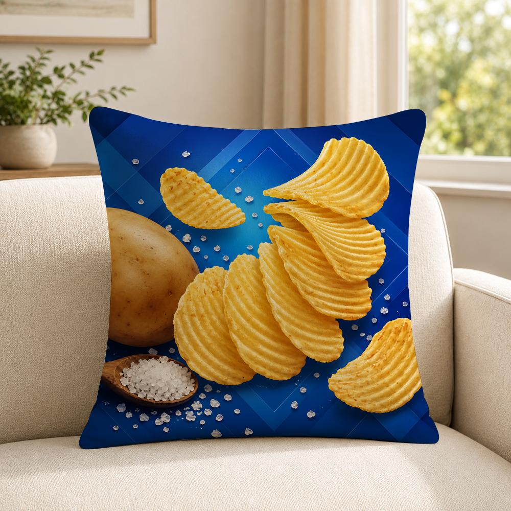 Food SSmiths Cushion Cover Soft Short Plush SkinFriendly Cushion Case for MultiScene Use
