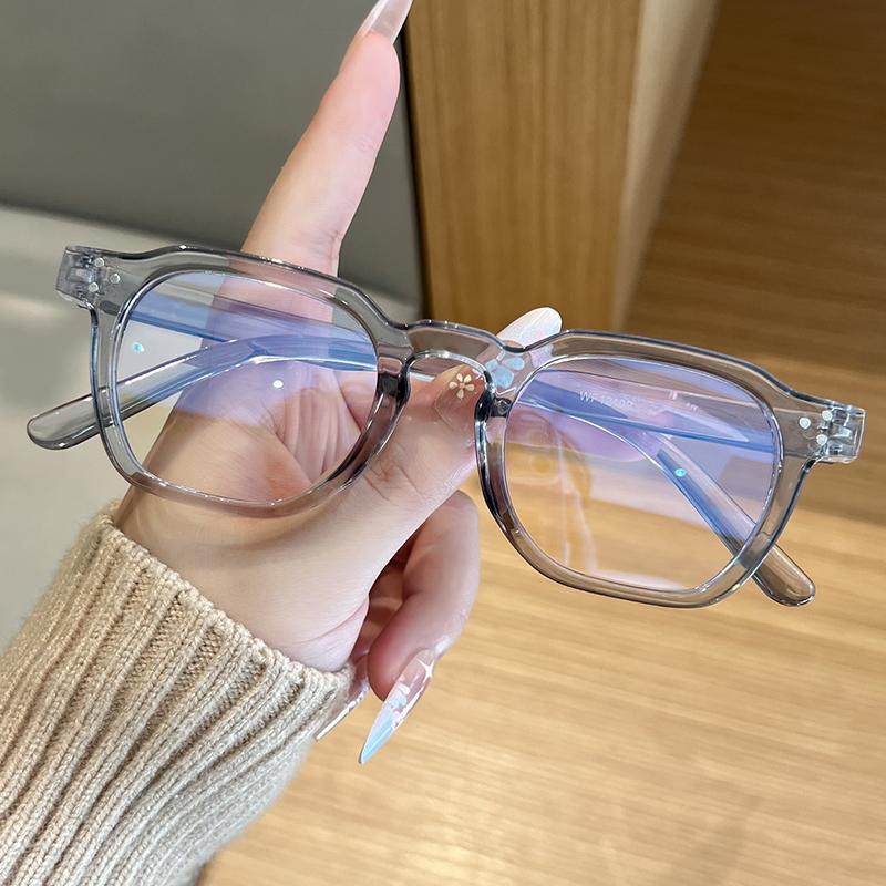 Simple Square Plastic Flat Light Glasses for Men and Women Fashion Trend Anti Blue Light Reading Eyewear