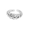 Trendy Niche Twisted Croissant Shaped Minimalist Open Index Ring Simple Statement Jewelry For Women