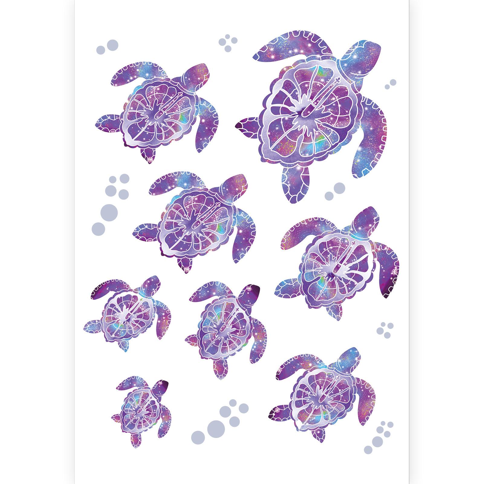 

1 Sheet Sea Turtle Wall Stickers,Vinyl Underwater Ocean Waterproof Wall Decals for Home Office