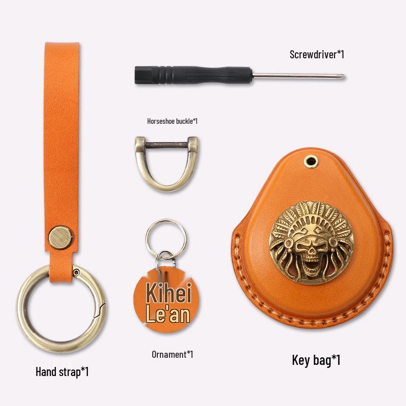 Harley Key Bag for 22 Models: X48 Induction Start Keychain, Key 114 Glider Motorcycle Copper Label Key Cover