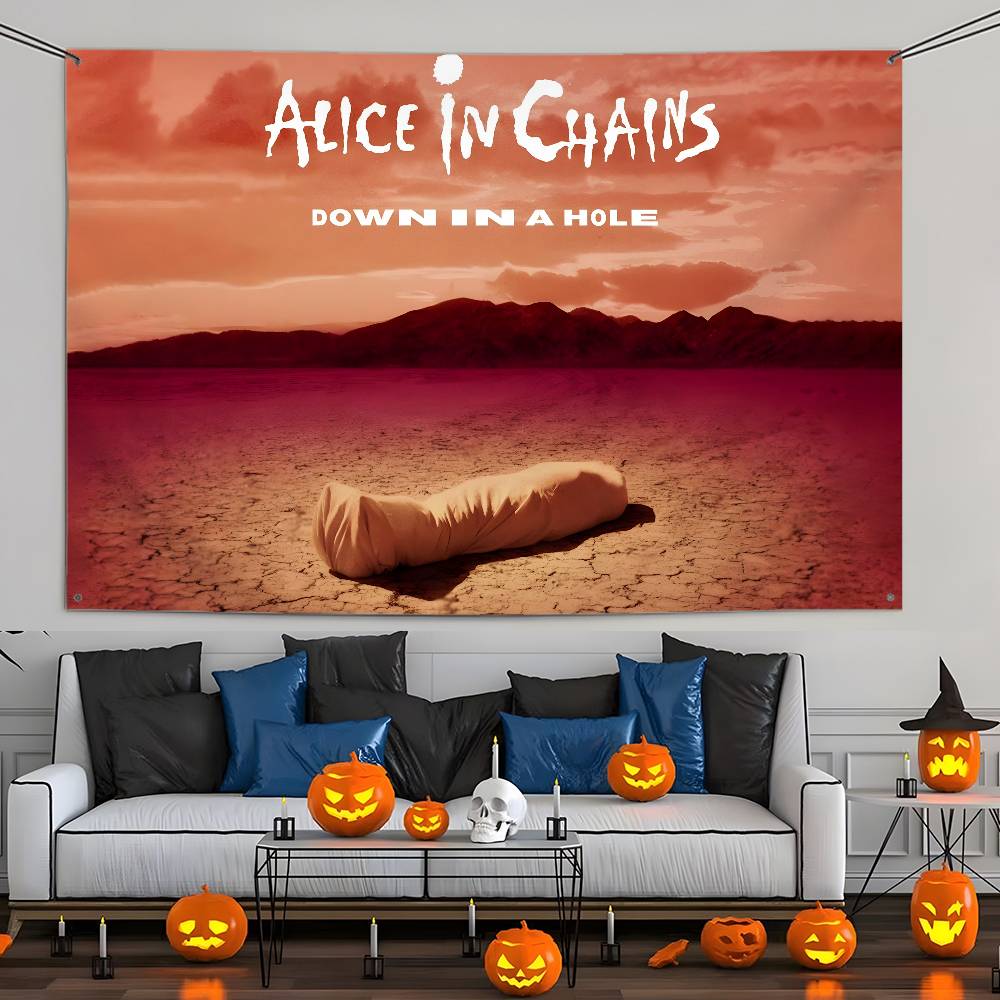 Heavy Rock Band-Alice In Chains Flag Custom Flags Wall Hanging Tapestry Outdoor Decorative Flag Background Blanket