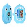 Kinder 3M Wasserdichte Kamera 2,4 Zoll IPS-Bildschirm mit Silikonhülle Unterstützt Filter SpielBlau