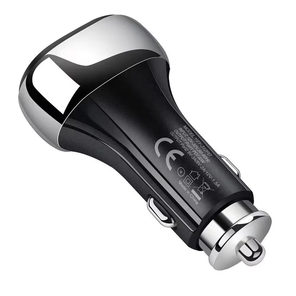 High Quality 3.1A Dual USB Car Charger 2 Port LCD Display Voltmeter 12-24V Cigarette Lighter Socket Car Charger Adapter