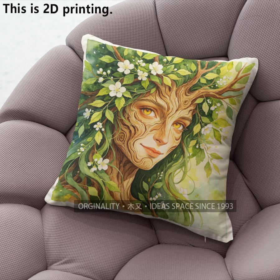 Forest Spirit Tree Of Life Throw Pillow Covers Pattern Cushion Cover Suitable For Sofa Bedroom Car Pillow Cover