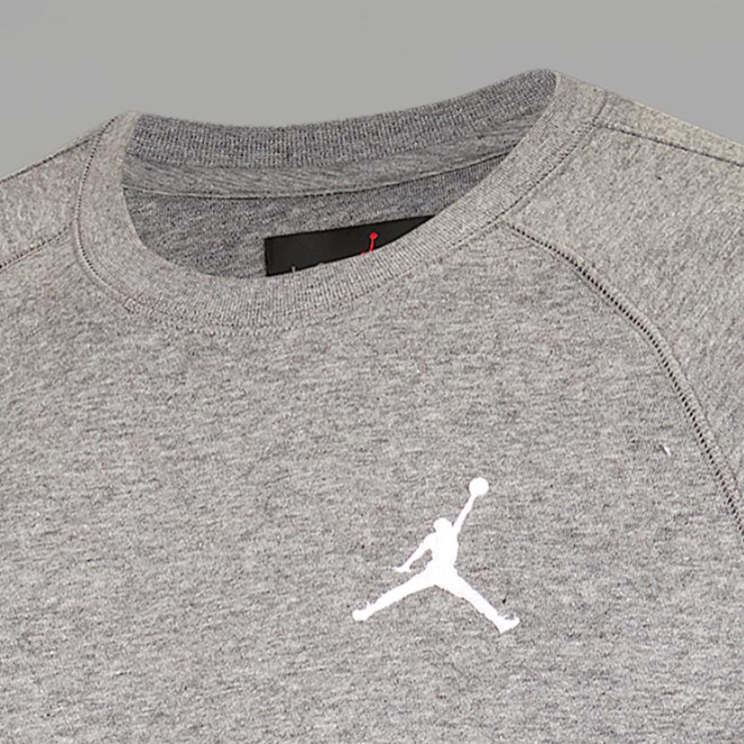 Jordan Fleece-Lined Warm Sports Crew Neck Sweatshirt Men Tops Carbon-Grey DC6716-091
