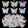 6pcs Double Layer Pearl Mesh Lace Butterfly Patches For Clothes Sewing Supplies DIY Hair Clip Accessories Butterfly Appliques