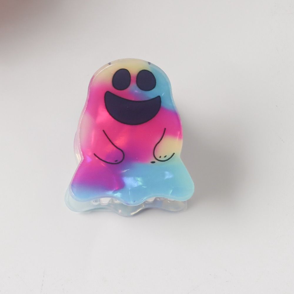 Colorful Ghost Grab Clip Pvc Spooky Hair Claw Fashion Halloween Grab Clip  Kids