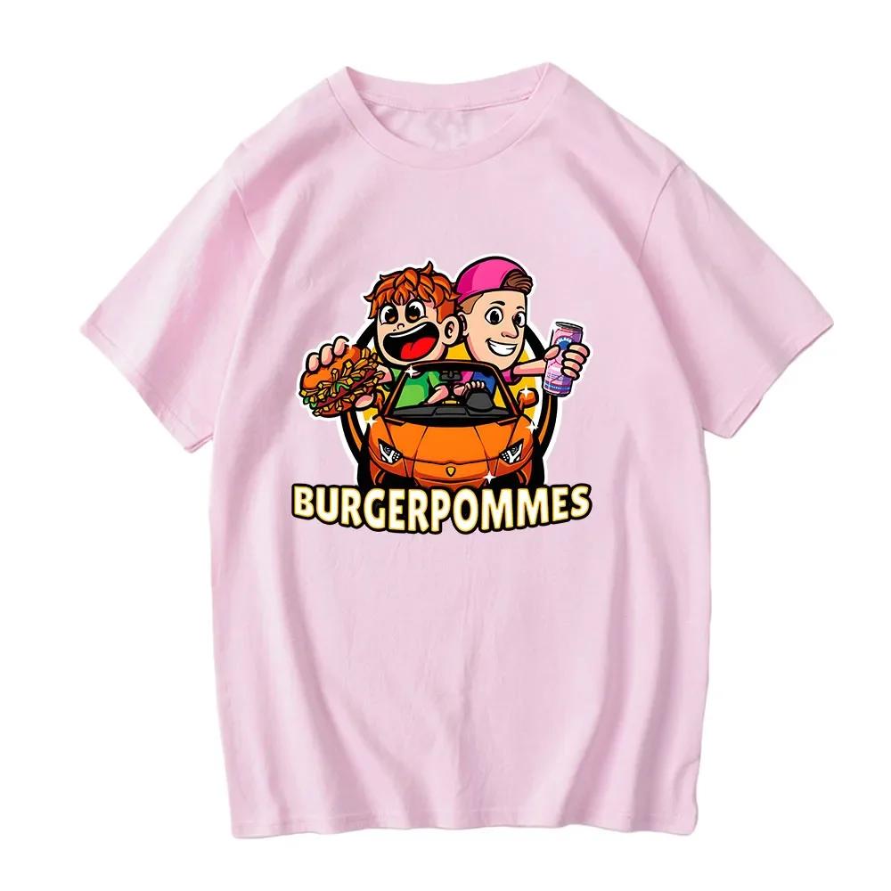 Burgerpommes 2 LukasBurger Trička Kreslený Grafický Potisk Tričko Marvin Vlogt ICrimax Tričko Bavlna Pánská Dámská Trička Unisex