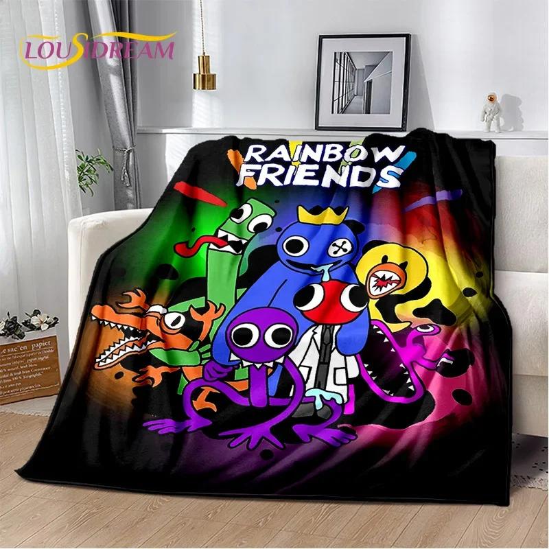 Game R-Rainbow Friends Cartoon Soft Flannel Blanket for Beds Bedroom Sofa Picnic ,Throw Blanket for Cover Outdoors Leisure Gift