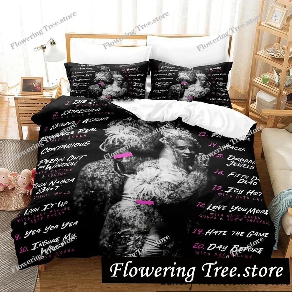 3D Print Young Thug Rapper Bedding Set Boys Girls Twin Queen King Size Duvet Cover Pillowcase Bed boys Adult Home Textileextile