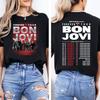 Bon Jovi Forever Tour T-shirt Rock Band Graphic Women Men Streetwear Y2k Casual Loose Oversized Hip Hop Heavy Cotton Short Sleeve Female Male Clothing