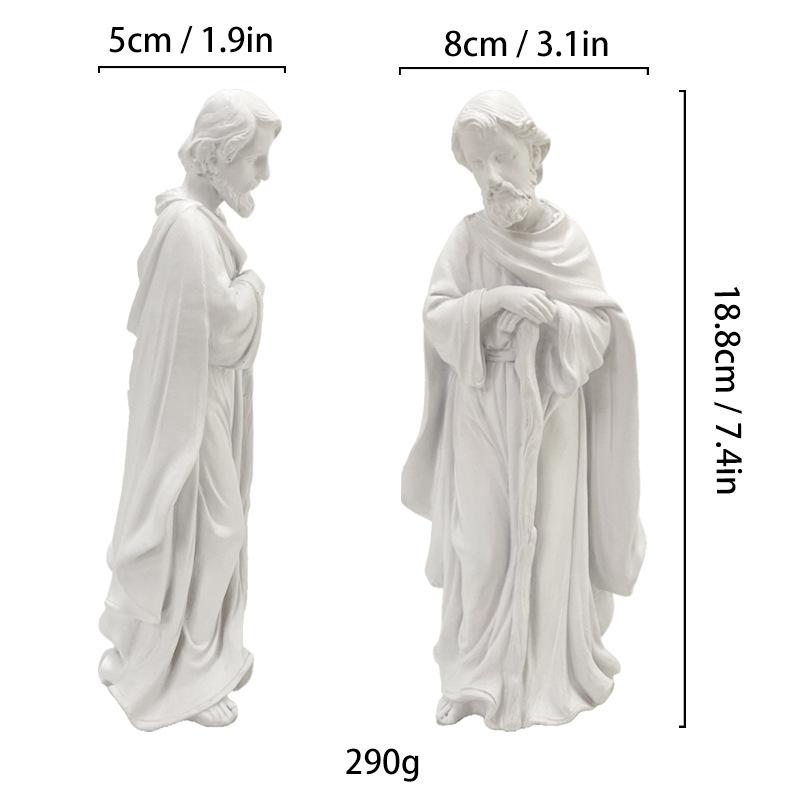 Simulated Human Figure Sculpture Christ Catholicism Shepherd Angel Resin Handicrafts Jesus Home Decoration Ornaments