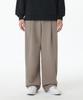 Double Knit Three-Pleat Wide Lounge Sweatpants [Dusty Beige]