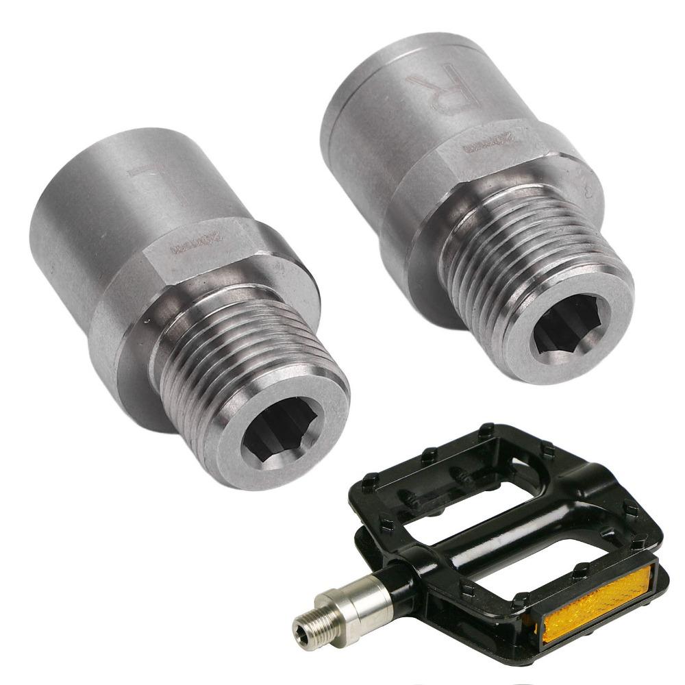 1 Pair Heavy Duty Extended Pedal Spacer Bike Pedal Extension Shaft  for Bike Pedal Compatibility