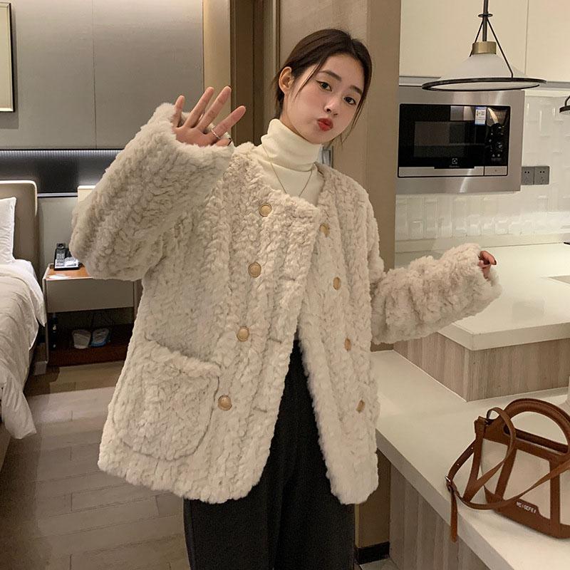 Coat for Women Cotton Plush Autumn Winter Thickened Fleece Sweatshirt Oversize Casual Coat Jacket