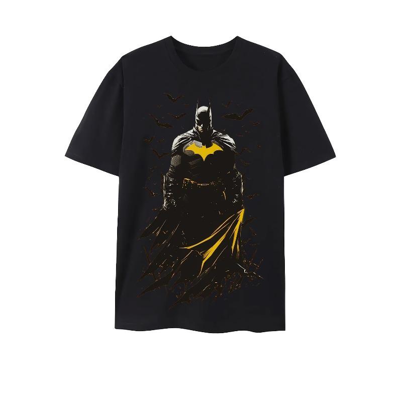 European sizes Justice League Men'S Plus Size Casual T-Shirt, Printed Graphic Tee Regular Fit for Spring/Summer/Fall PLUS