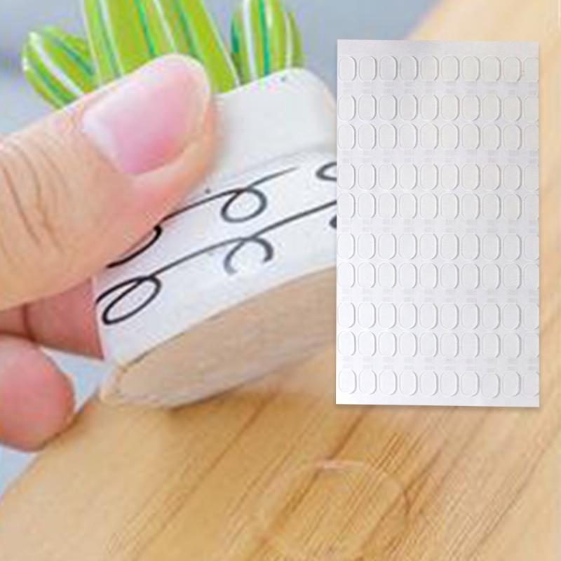 100Pcs Double Side Adhesive Tape Stickers Poster Tacky Putty Clear Adhesive Stick Dots Small Stickers Clear Sticky Putty