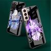 Funda de cristal para Samsung Galaxy S22 S20 FE S21 5G S10 S9 Plus Note 10 20 Lite Funda de teléfono templada Anime Genshin Impact Cool