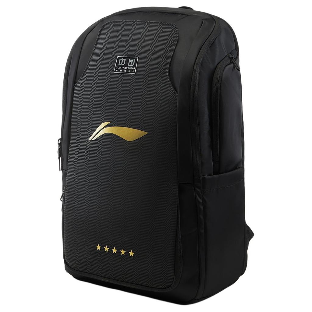 Li Ning Bordserie Logotyp Nylonryggsäck Unisexryggsäck Svart ABSV037-1