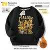 Shan Hai Jing Gold Edition Kids' Shark Print Round Neck Velvet Hoodie for Autumn/Winter