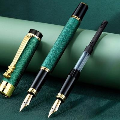 Stylo plume en métal de luxe de haute qualité, adapté à une écriture fluide en calligraphie et à un usage professionnel
