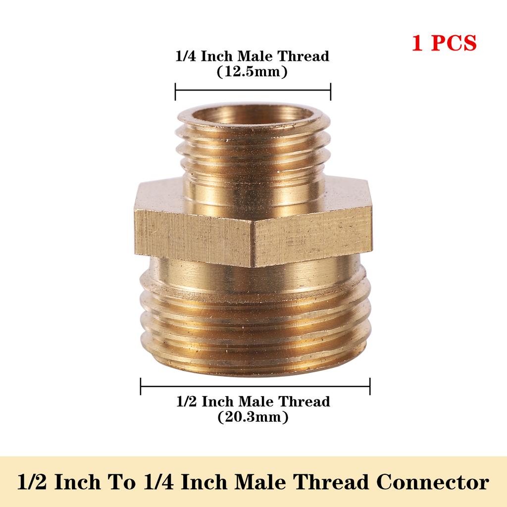 1 Pc 1/2" 3/4" 1" Female Male Thread Through Adapter Copper Extender Connect Repair Durable Hose Coupling Joint Garden Fitting