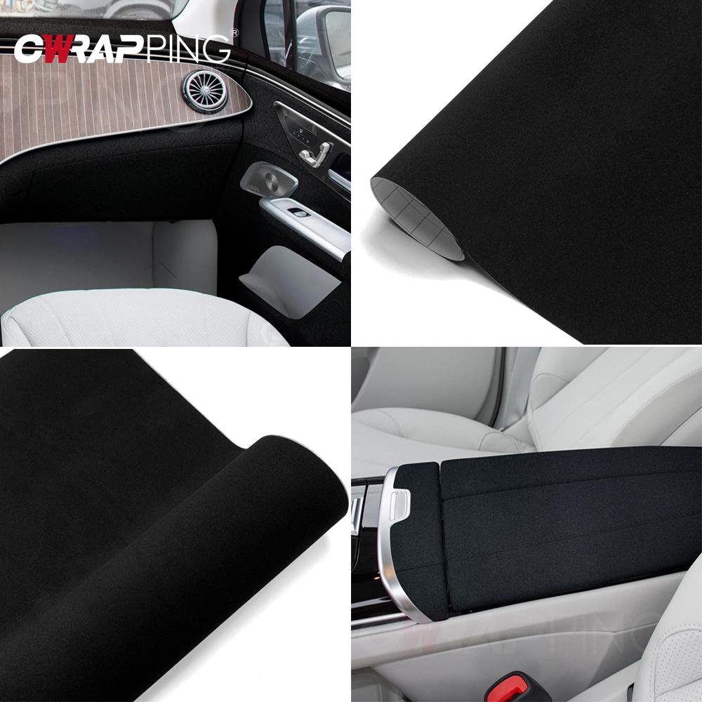 Samt Kunstveloursleder Blatt Auto Innenraum DIY Modifikation Selbstklebende Aufkleber für Möbel Motorrad Autozubehör