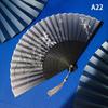 Vintage Chinese Style Folding Fan Bamboo Hand Fan Wooden Shank Classical Dance Fan With Tassel Elegent Female Fan Home Decor