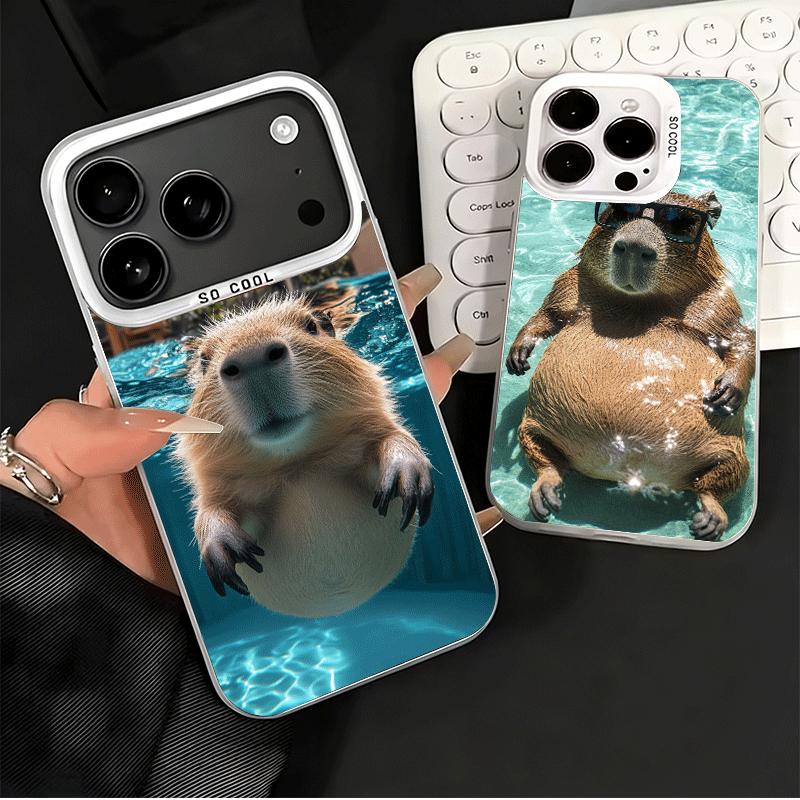 Animal Capybara Cute Soft Phone Case for iPhone 15 16 17 Pro Max 17Air 16E 14 Plus 13 12 Mini Shockproof Cover Back Shell