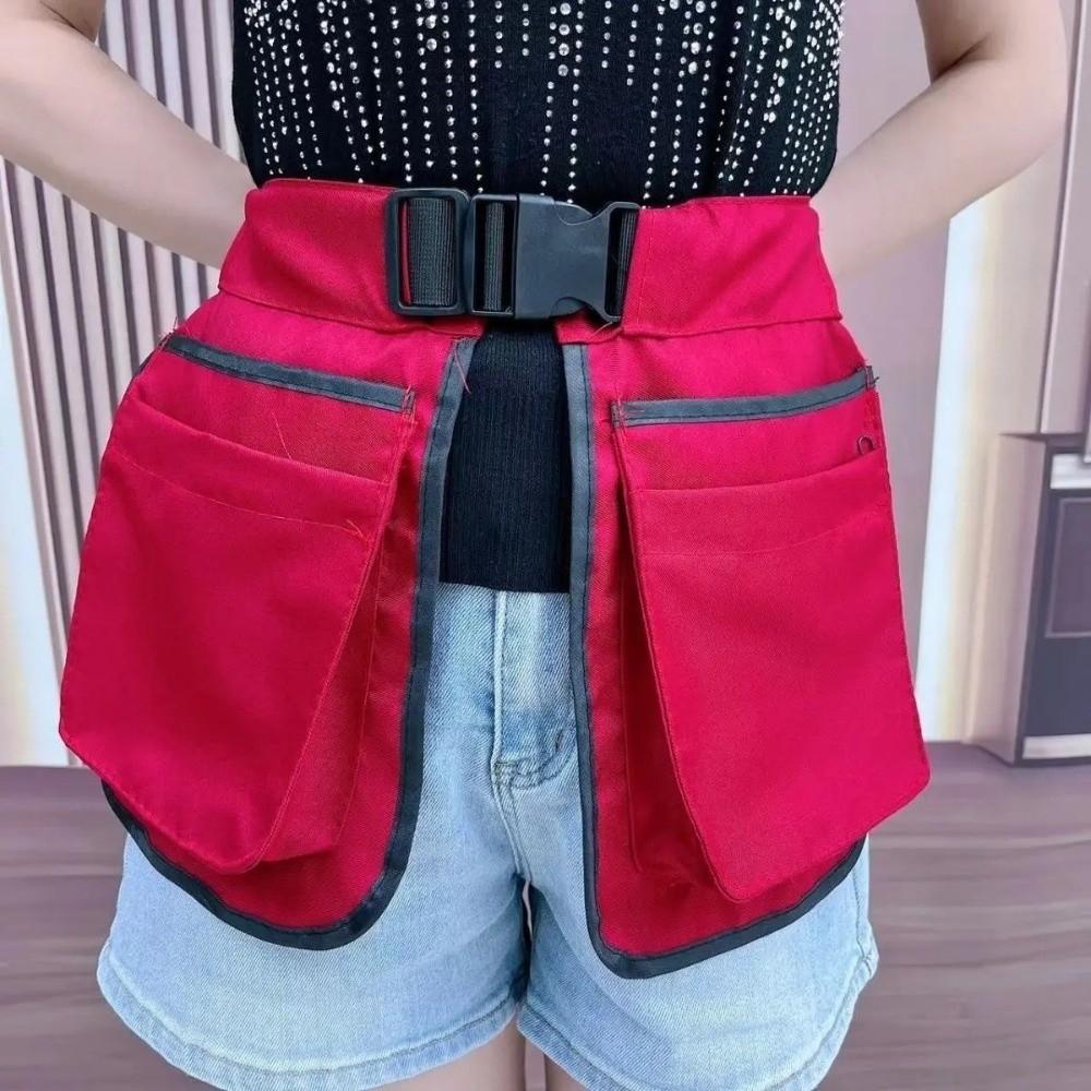 Ethnic Pattern Adjustable Belt Apron Large-capacity Multi-Function Tool Pouch Men
