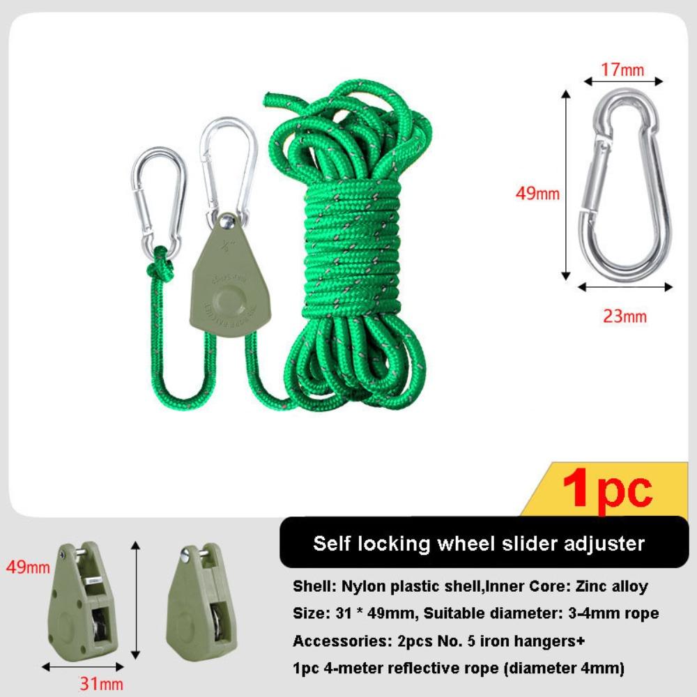 

Multicolors Heavy Duty Rope Clip Hanger 4mm*4meters Kayak Canoe Lifting Pulley 8