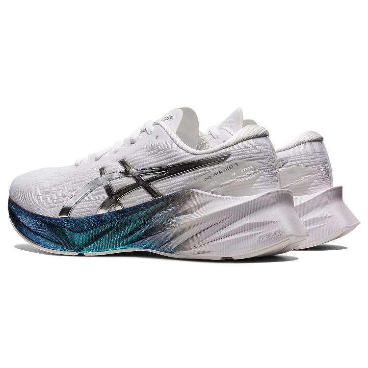 New Asics Novablast 3 Platinum 'White Metallic Blue' Women's 1012B290-100