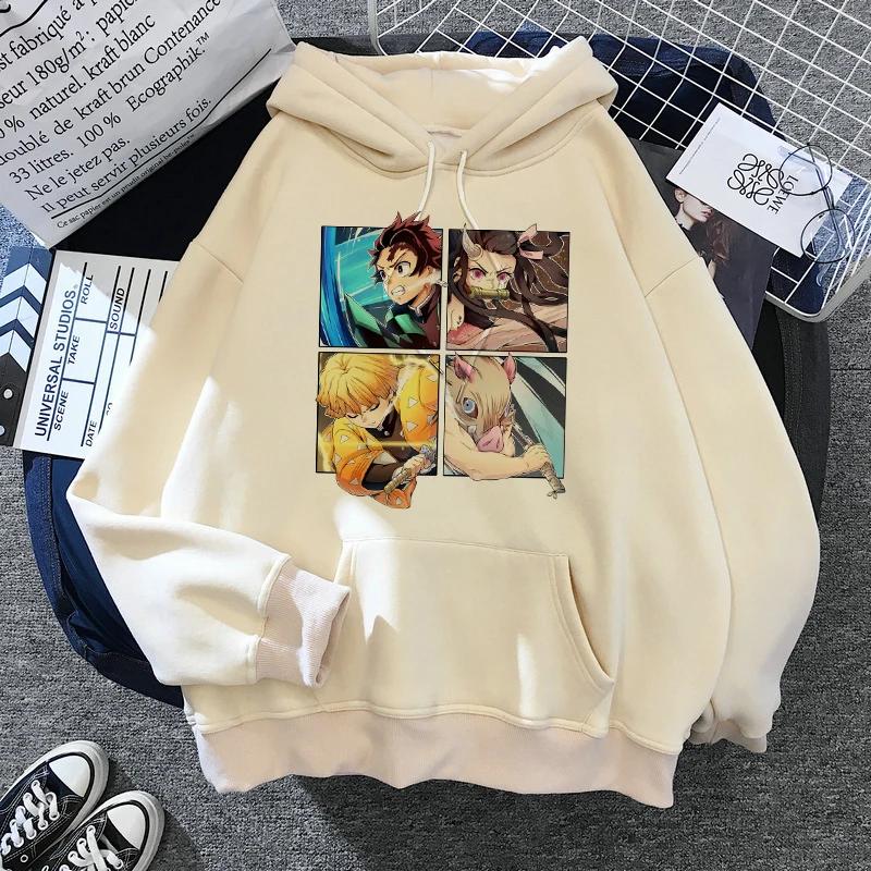 Kimetsu No Yaiba Manga Demon Slayer Hoodie Harajuku Japanese Animation Kawaii Sweatshirt Animation Tanjiro Kamado Nezuko