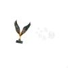 Acrylic Resin Winged Fish Sculpture Feng Shui Ornament Decorative Mirror Wall Stickers Removable Art