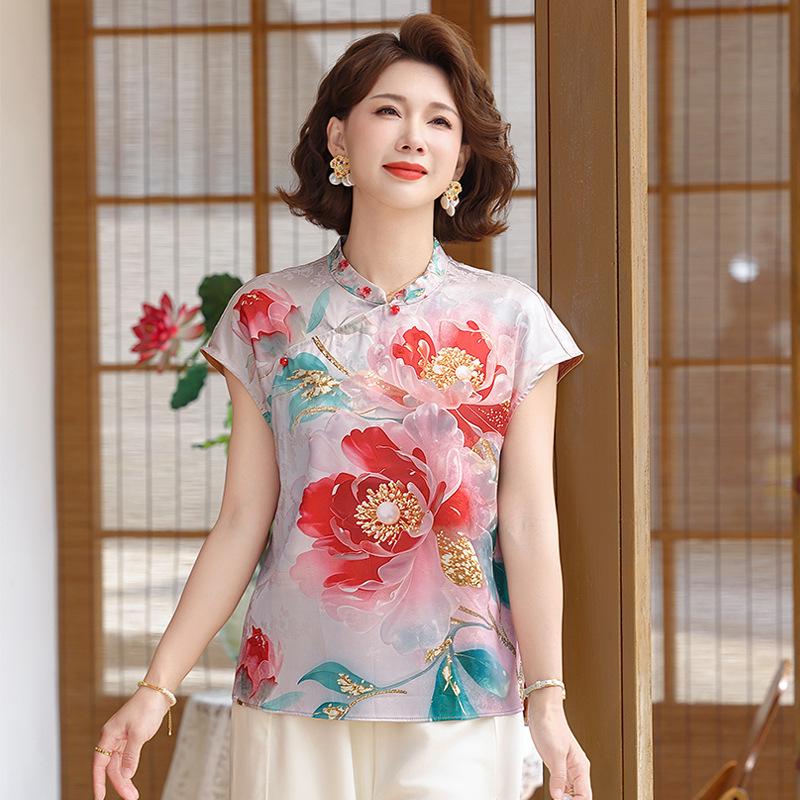

Elegant Spring Suit: Stylish Two-Piece Top Set for Middle-Aged and Elderly Women - Casual Fashion for Autumn 2026 4XL (135-145 jin)