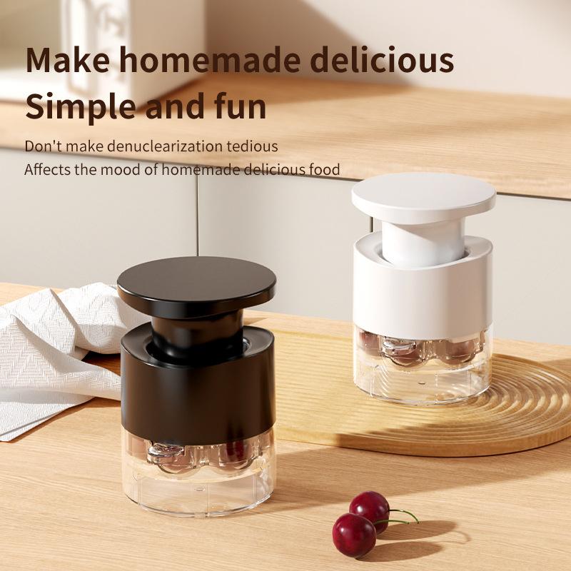 7-Hole Press Type Cherry Pitter Kitchen Core Remover Tool for Cherry and Jujube
