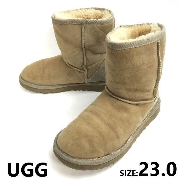 

UGG Shearling Mid Boots Beige Size US6 23.0cm(USED)