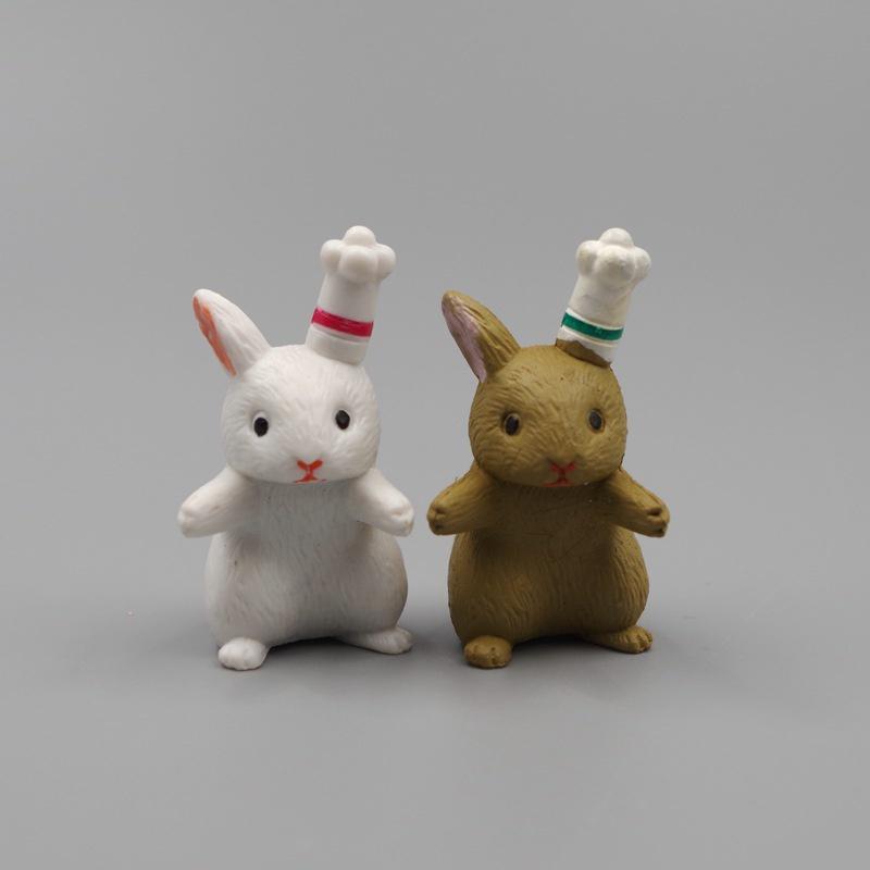 12Pcs Cute Mini Rabbit Decoration Miniature Hare Animal Figurine Bunny Garden Ornament Micro Landschaft Craft Accessories